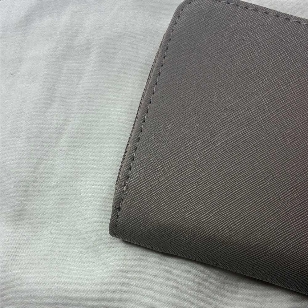 Lulu Taupe Beige Zip Close Wallet 8” x 4.5” - Picture 5 of 9